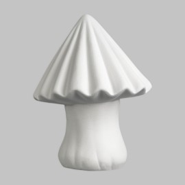 Ceramic Bisque Ribbed Mushroom - case of 6 Ceramic Bisque Ribbed Mushroom - case of 6